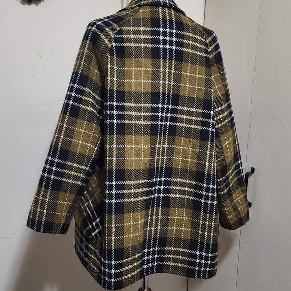 See U Soon Plaid Wool Blend Double Breasted Jacket Size Small - Picture 3 of 6